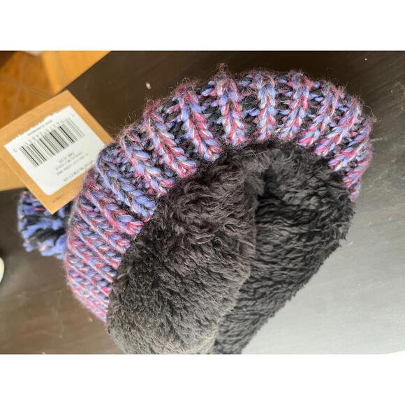 NWT The North Face Fleece Lined Kids Youth Winter Pom Knit Hat Beanie Cozy Panda - Picture 5 of 5